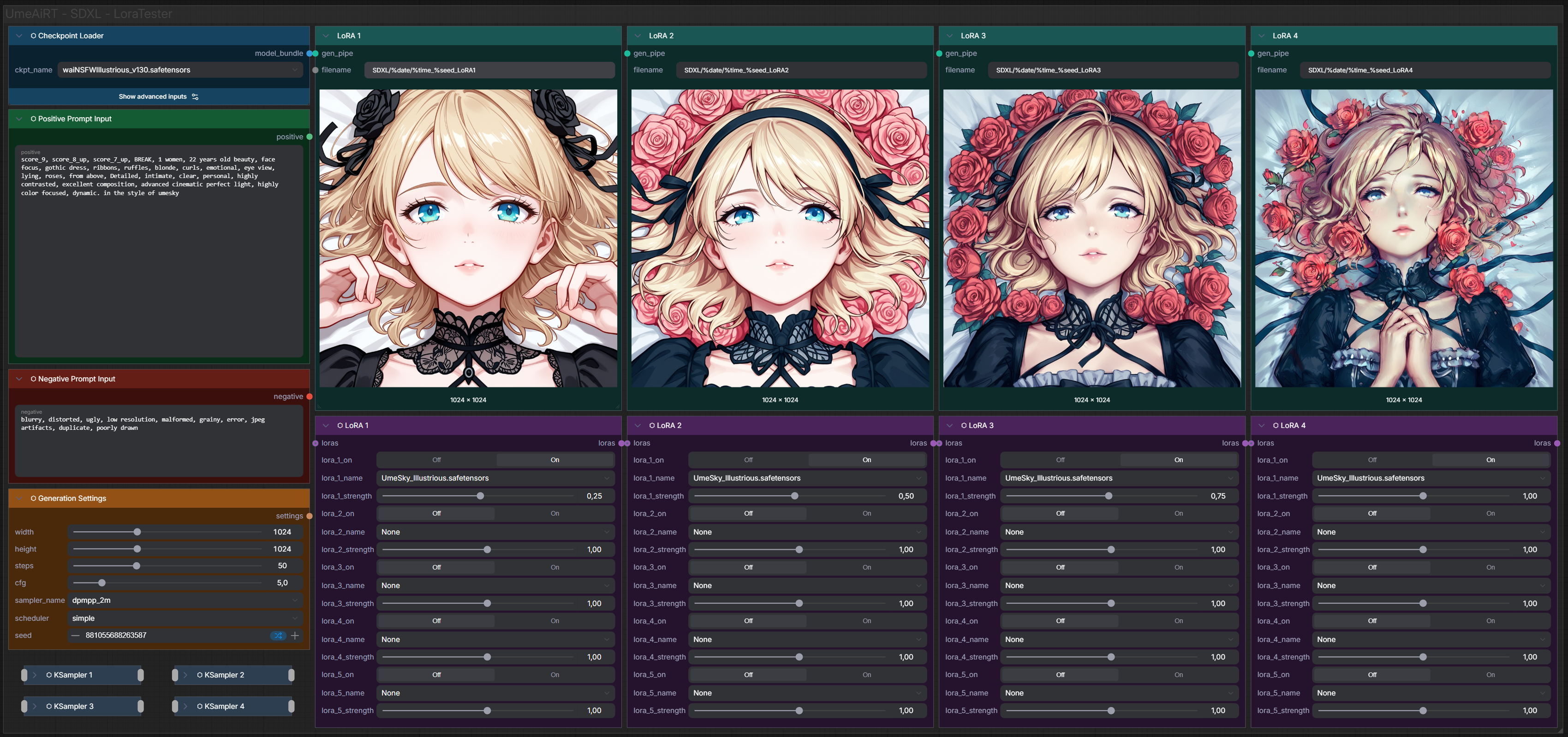 SDXL LoRA Tester workflow